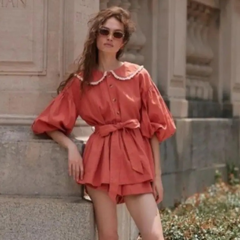 NWOT Free People Porto Top and Shorts Set XS - Picture 2 of 7